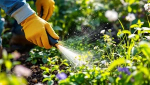 Gazon entretenu sans désherbant chimique, alternatives naturelles visibles