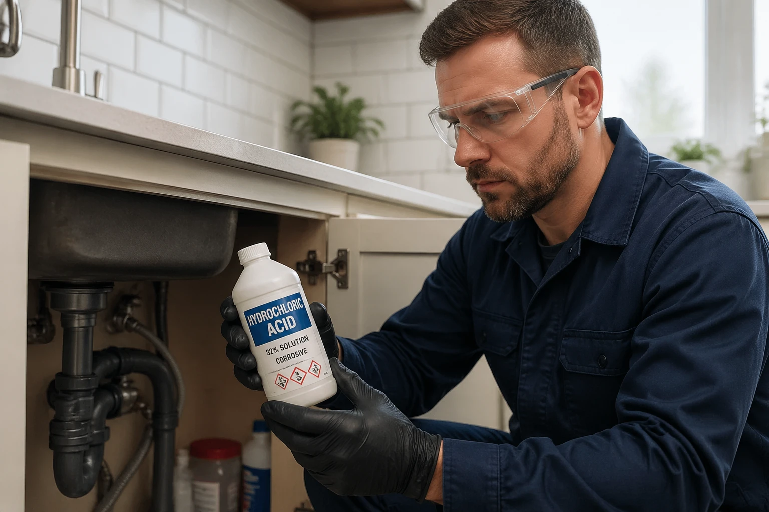 Acide chlorhydrique canalisation : quelle durée d&rsquo;action ?