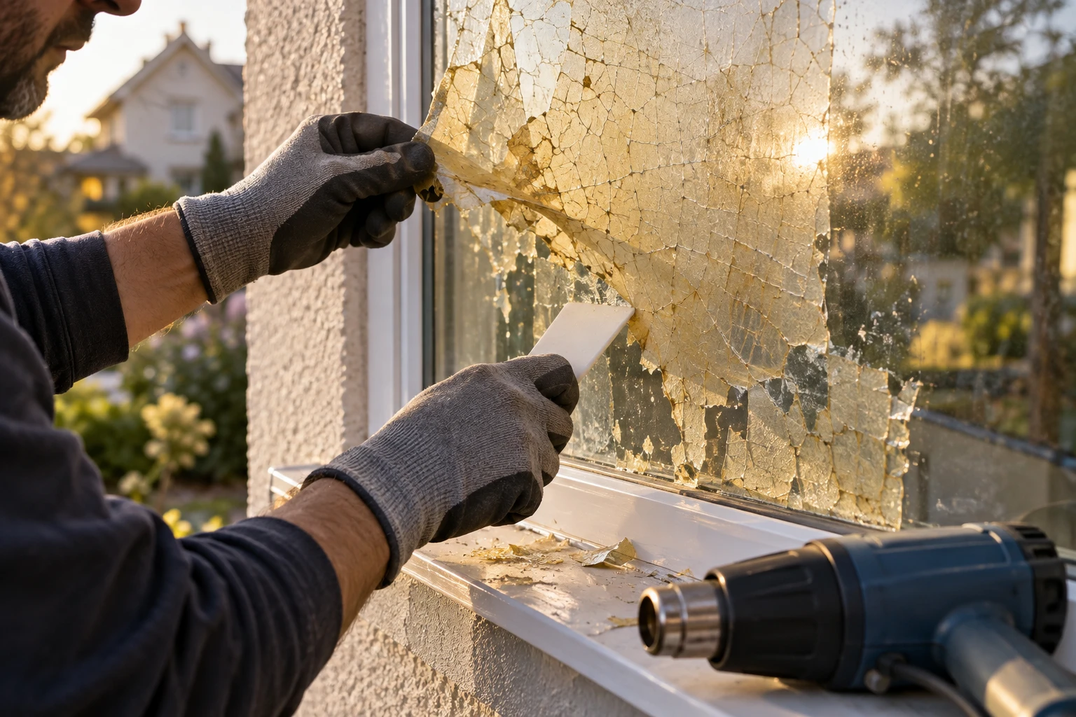 Comment enlever un film protecteur cuit par le soleil